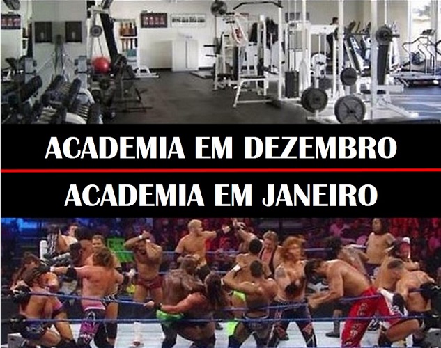 Academia em dezembro vs janeiro